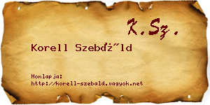 Korell Szebáld névjegykártya